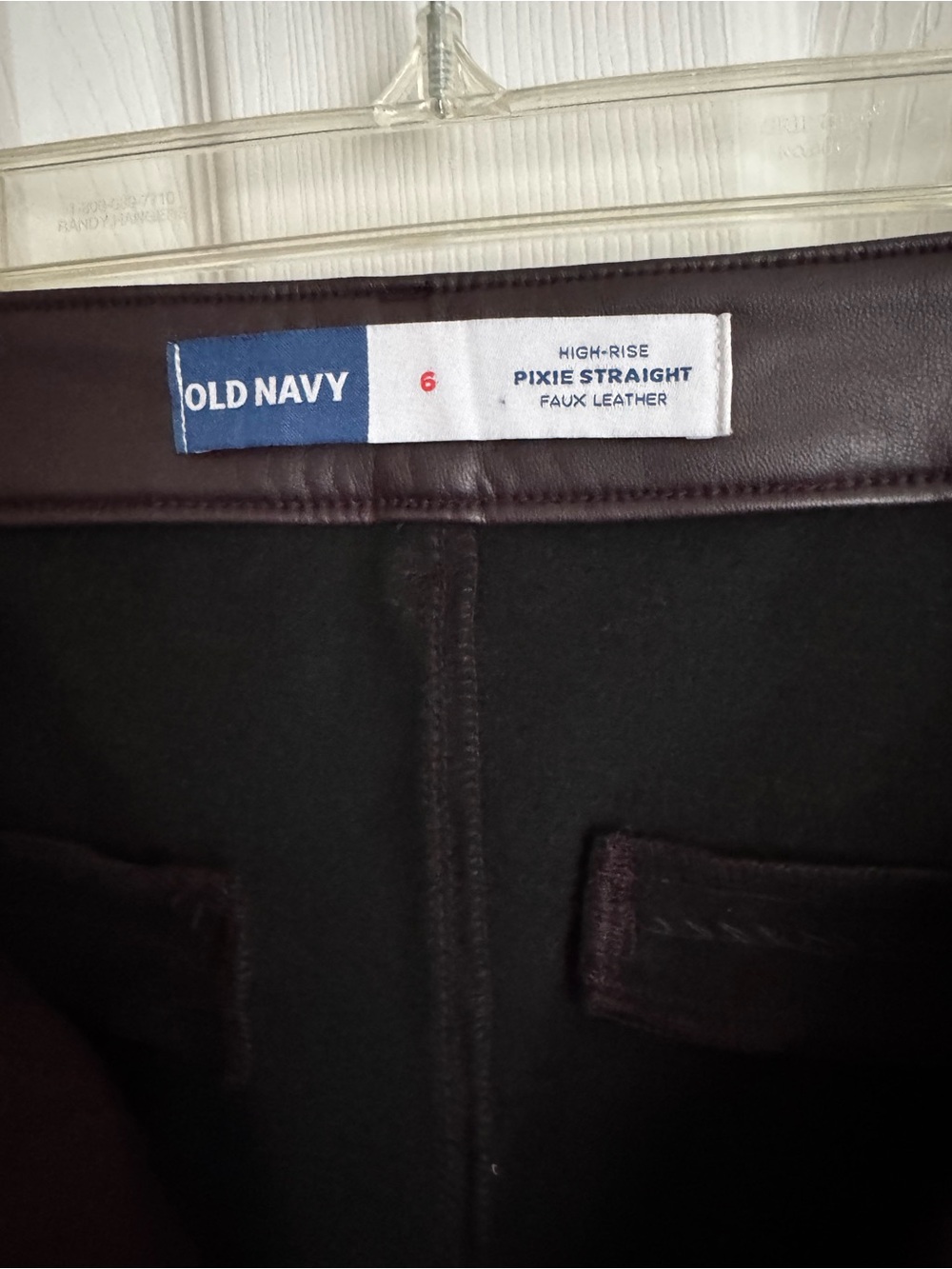 Old Navy purple Faux Leather Straight-Leg Pants - Picture 3 of 3